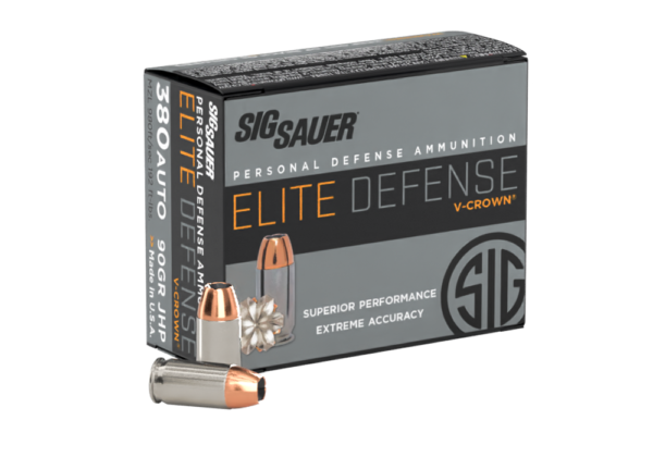 380ACP, 90GR, ELITE V-CROWN, JHP, BOX/20