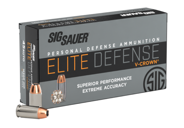 45ACP, 185GR, ELITE V-CROWN, JHP, BOX/50